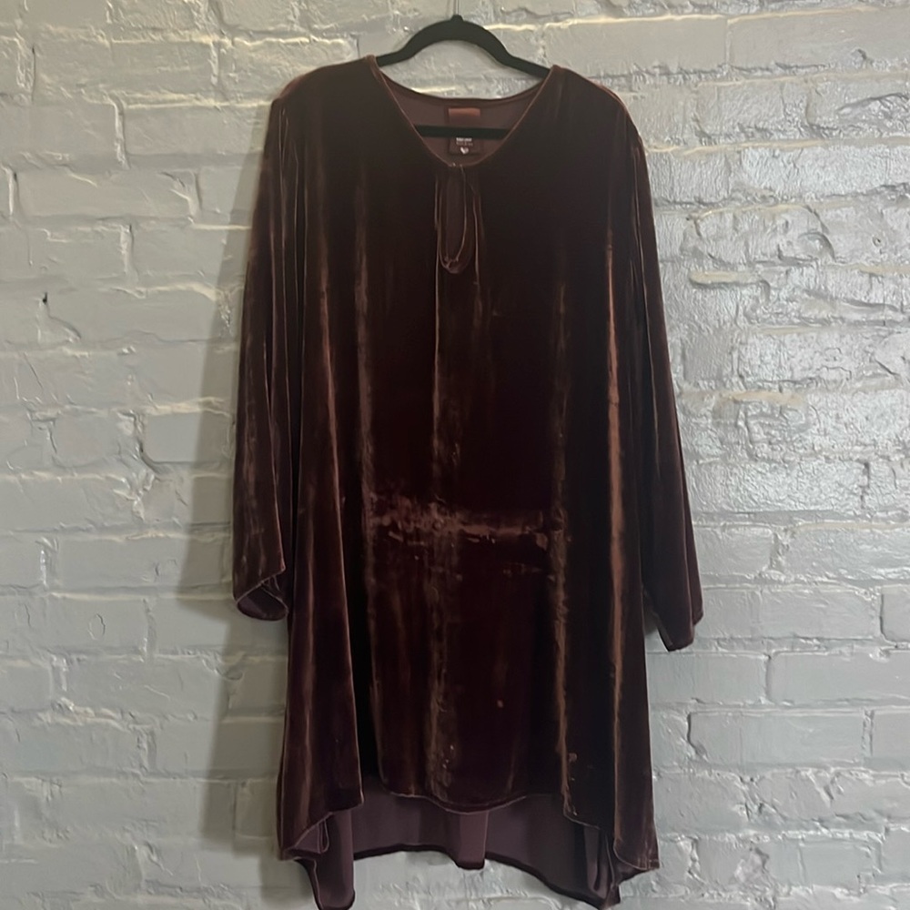 Blue Fish Velvet Midi Dress